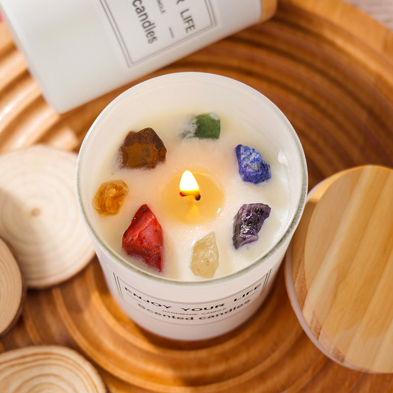 LuxeGlow™ Crystal Energy Candle