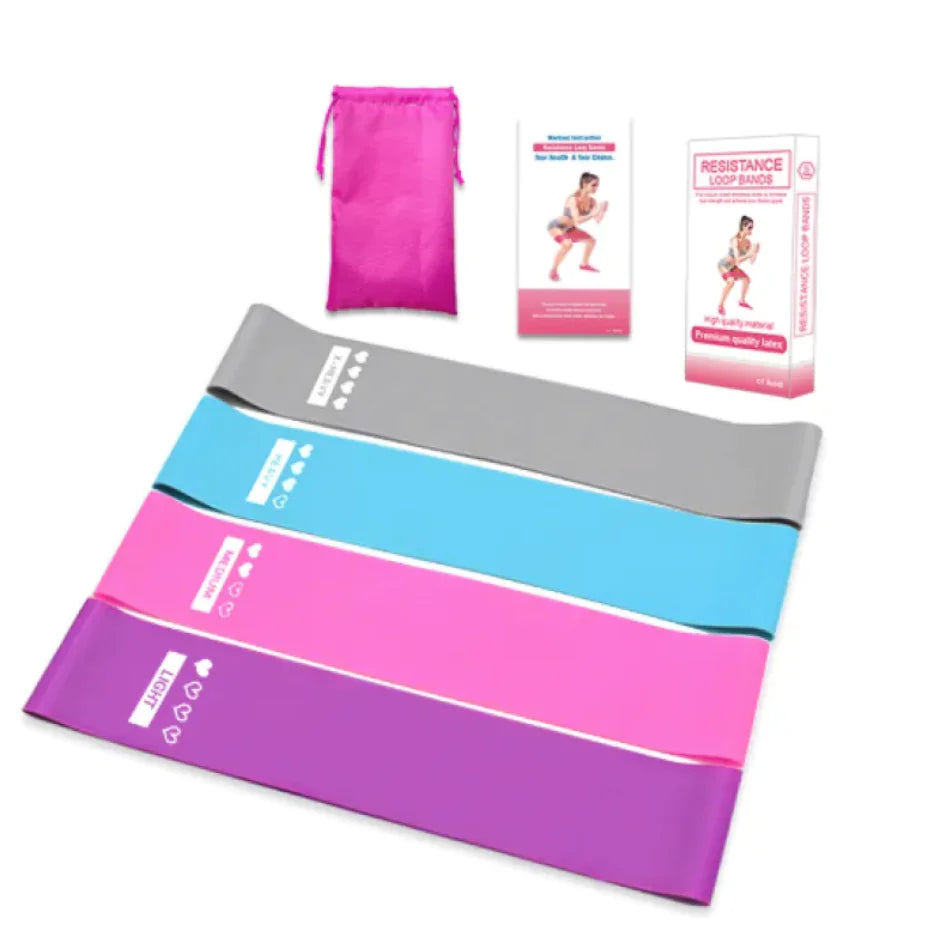 StrengthGlow™ 4-Piece Resistance Band Set