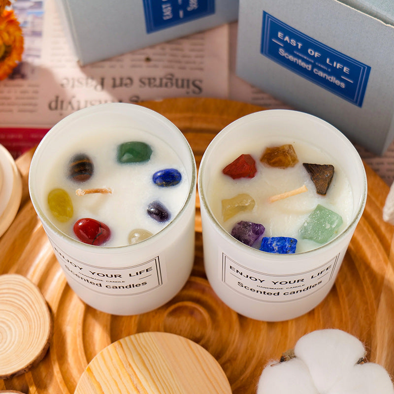 LuxeGlow™ Crystal Energy Candle