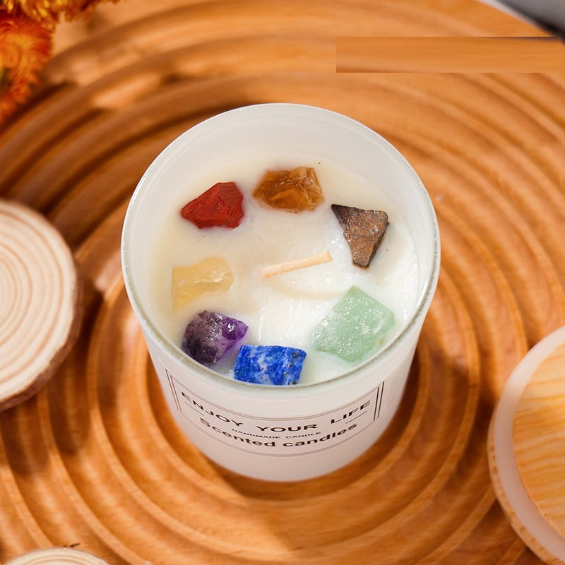 LuxeGlow™ Crystal Energy Candle