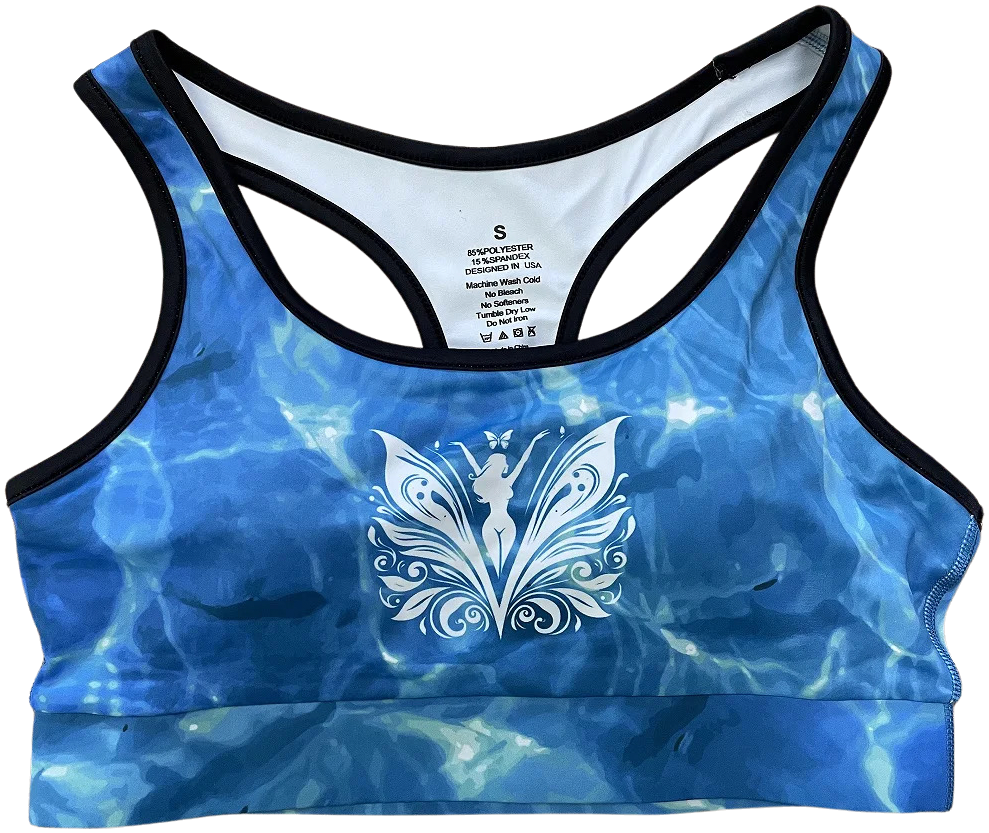 EmpowerFit™ high-support sports bra in the original blue print