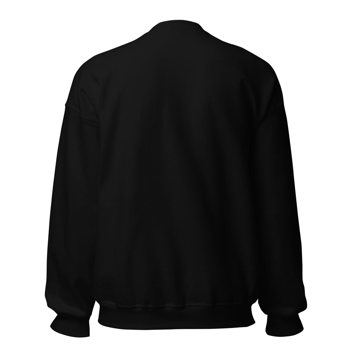 Back view of the black Gildan 18000 Women’s Rights and Wrongs crewneck.